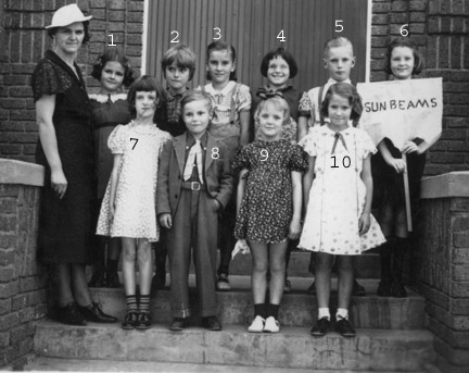 Photo of children, North Loup, Nebraska, Seventh Day Baptist Church. October 1938