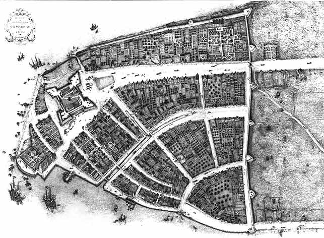 Sketch of New Amsterdam, 1660